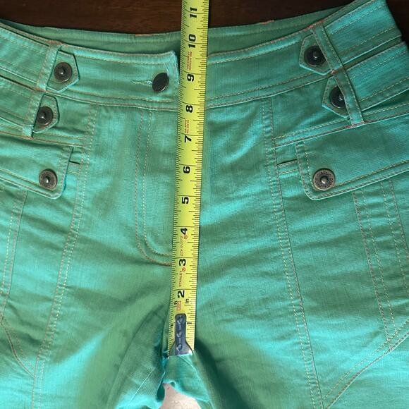 Ekuro She Say Jeans retro flare pants green hippie Size Medium - Picture 10 of 12